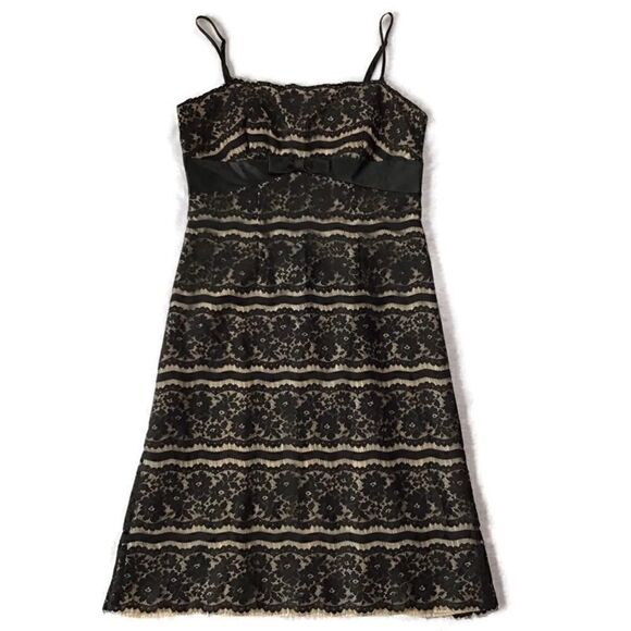 Delaru Lace Overlay Formal Cocktail Dress - Picture 1 of 8